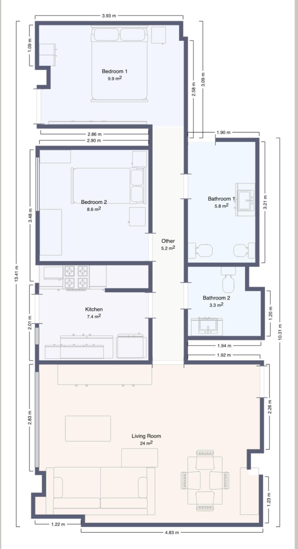 Planta baja con terraza de 80 m² en Paseo Germanías (tramo final), Gandía
